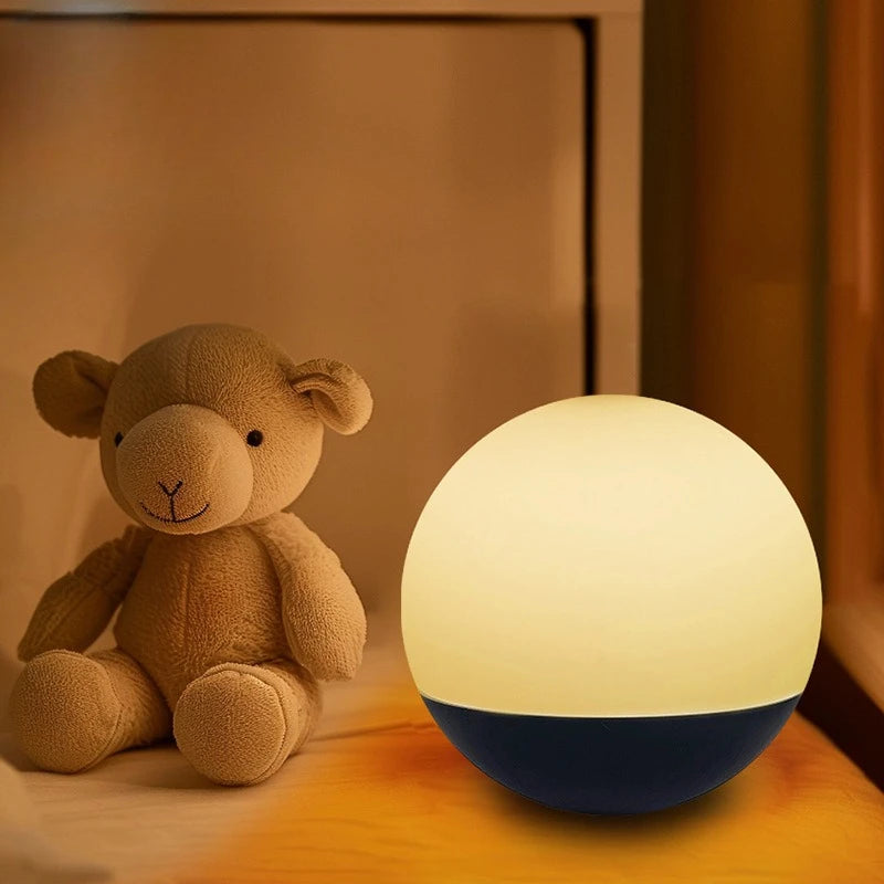 LED Ball Night Light Rechargeable Bedhead Lighting Desk Lamp Companion To Sleep Bedroom Living Room Decoration Atmosphere Light